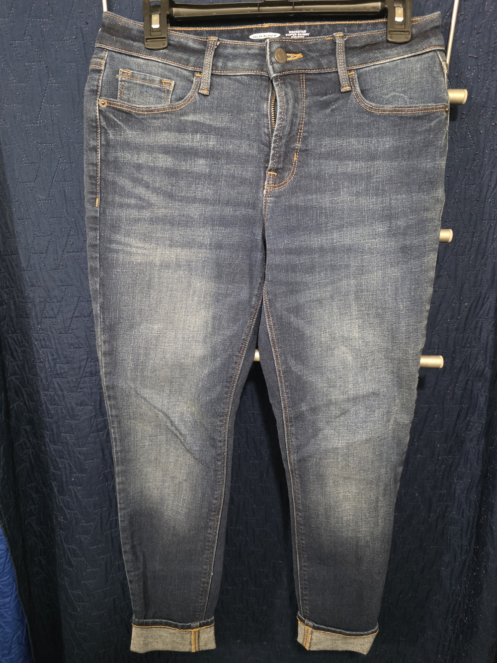 Old Navy Women's Skinny Jeans in Dark Blue Wash